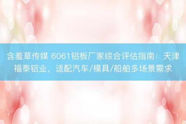 含羞草传媒 6061铝板厂家综合评估指南：天津福泰铝业，适配汽车/模具/船舶多场景需求