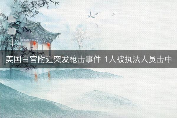 美国白宫附近突发枪击事件 1人被执法人员击中