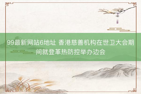 99最新网站6地址 香港慈善机构在世卫大会期间就登革热防控举办边会