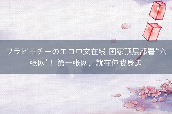 ワラビモチーのエロ中文在线 国家顶层部署“六张网”！第一张网，就在你我身边