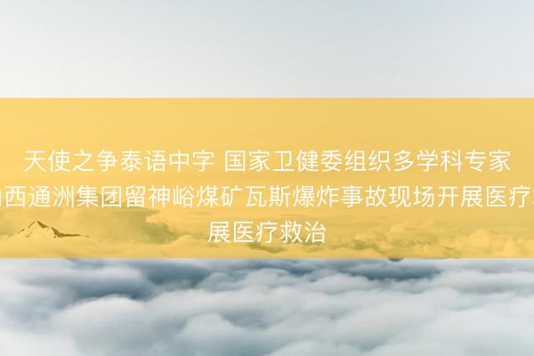 天使之争泰语中字 国家卫健委组织多学科专家赴山西通洲集团留神峪煤矿瓦斯爆炸事故现场开展医疗救治