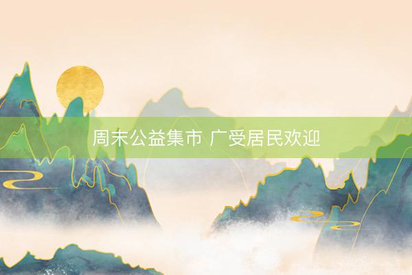 周末公益集市 广受居民欢迎