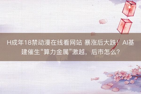 H成年18禁动漫在线看网站 暴涨后大跌!AI基建催生“算力金属”激越,后市怎么?