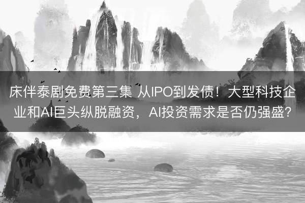 床伴泰剧免费第三集 从IPO到发债！大型科技企业和AI巨头纵脱融资，AI投资需求是否仍强盛？