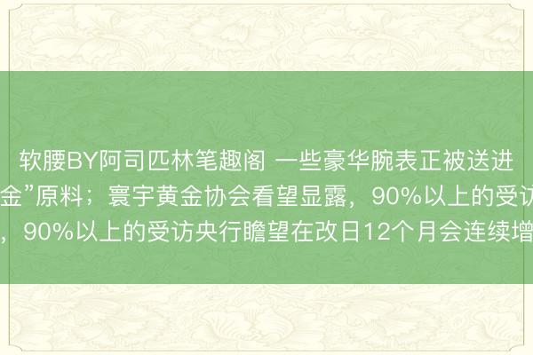 软腰BY阿司匹林笔趣阁 一些豪华腕表正被送进熔炉，成“真金不怕火金”原料；寰宇黄金协会看望显露，90%以上的受访央行瞻望在改日12个月会连续增捏黄金